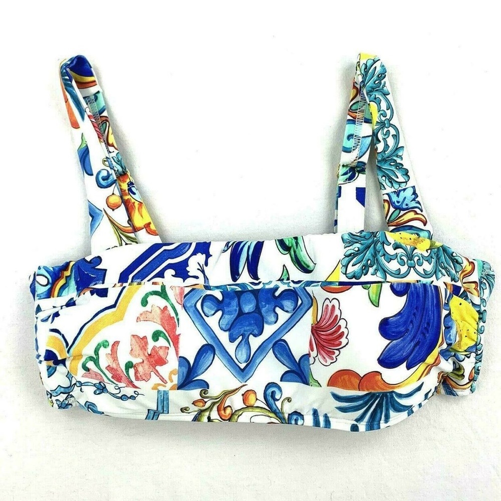 Antonio Melani Blue Mosaic Swimsuit Top Si…